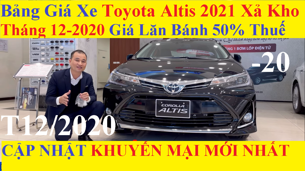Bảng Giá Xe Toyota Corolla Altis 2021 Khuyến Mại Tháng 12-2020